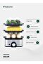GreenLion 3-Tier Egg Cooker & Vegetables Steamer 500W, 16 Egg Capacity, 0-60 min Timer - Grey - 2