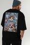 For the Love of Cats 102 Cat Printed Black Oversize T-Shirt 100% Cotton Unisex Cat Lover Premium Design - 8