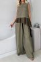 Chiffon Ruffle-Detail Blouse and Loose-Leg Pants 51391 - 2