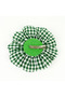 Pine Green White Gingham Large Rose Clip Buckle - 4