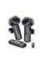 VM-20 Wireless Lavalier Microphone 2.4G Dual Mic System for Live Streaming, Interviews, Vlogging & Video Recording