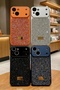iPhone 13/14 Compatible Orange Luxury Stone Glitter Premium Phone Case with Camera Protection - 3