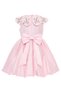 Girl's Evening Dress Floral Embroidery Collared Balloon Skirt Dress and Headband Set - Birthday, Party, Wedding, Graduation (3, 4, 5, 6, 7 Years) 36281Pr - 3