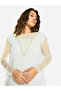 Embellished Chevron Overlay Maxi Dress - 5