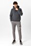 Anthracite Regular Fit Cotton Hooded Sweatshirt - 7