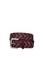 Square Buckle Belt with Staple Detail