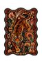 Sdt Exotic Tiger and Floral Pattern Tile-Tone Orange Woven Base Decorative Carpet Sdt1513