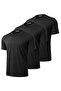 3-Pack Men's 100% Cotton Crew Neck T-Shirt with Soft Texture, Fitting the Shoulders and Not Showing the Belly.