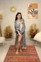 Muslin Kimono 100% Cotton Scale of Justice Patterned Jacquard Bathrobe Kaftan Dressing Gown Anthracite - 5
