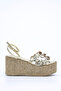 Rs 18125 Ankle Strap Sandals with Sequin Detail - 2