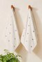Set of 4 Bowknot Embroidered Towels |   2 Pieces of 70X140 Bath Towels + 2 Pieces of 50X90 Hand and Face Towels |   100% Cotton, Soft and Highly Absorbent - 4