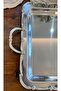 Rose Frame Tea Tray with Handles Silver-Gold - Cast 44 cm Rectangular for 6 People (Tray Only) - 3