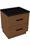 Pera 2 Drawer Night Stand | Multifunctional Bedside Table | Space Saving Nightstand Side Table - 2