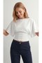 . Women's 100% Cotton Stretchy Bat Sleeve Fitted Waistline Crew Neck Summer Combed Cotton Sports T-Shirt - 2