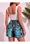 Women's Comfortable Fit High Waist Viscose Shorts - 5