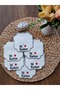 Silver Embroidered Linen Fabric Bi Brown Embroidered Stylish Presentation Napkin, Cocktail Napkin Set of 6