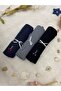 Combed Cotton Shawl Set of 3 Soft Textured Jersey Combed Cotton Shawl Set with Shawl Clip as a Gift (Dark Blue-Smoked Black) - 4