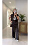 Mistra Brown Denim Garnished Set