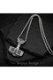 316L Stainless Steel 3 mm Box Chain Mjolnir Viking Thor Hammer Necklace - 6