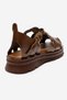 Riela Tan Genuine Leather Buckle Women's Sandals - 5