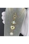 EVIL EYE NECKLACE round pendant, 18K GOLD PLATED STEEL - 3