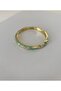 Mineli Water Green Color Flower Patterned Vip Gold Brass Clamp - 3