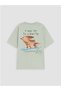 New Season Green Crew Neck Printed Boys' T-Shirt - 3