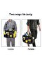 Large Wearable Caddy Bag, Cleaning Supplies Organizer with Bottom Separation Plate, Black - 4