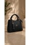 Black Knitted Patterned Stylish Design Multi-Compartment Daily Use 28X19X12 cm Women's Hand and Shoulder Bag - 2