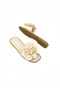 Beige Women's Floral Bow Flat Sole Comfortable Stylish Daily Slippers Vdz01020 - 8