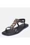 Large size women's genuine leather sandals 41-42-43-44-black - 8