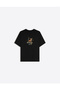 Little Deer Printed Crew Neck Oversize Trendy Women's T-Shirt