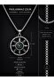 Stainless Steel Works Case Marine and Gothic Style Compass Pendant - 4
