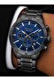 Men's Wristwatch Steel Band Smoked Color Function Calendar Gift Boxed