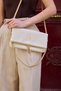 Women's Bag Crossbody Bag Shoulder Bag Double Chain Strap Clutch Handbag – Cream Lior Fold - 5