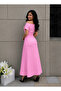 Polka Dot Boat Neck Draped Dress - 5