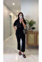 Fonle Black Short Sleeve Belted Jumpsuit - 4