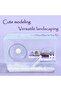 Hamster Sand Bathtub, Cute Clear Hamster Toilet Bathtub, Critter Habitat Decoration (white ears) - 3