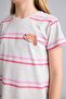 Printed Short Sleeve Ecru Nightgown for Girls I0410A826Hs - 4