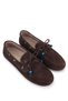 Women's Genuine Leather Brown Suede Loafer Shoes - 3