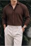 Tokyo brown textured fabric oversized relaxed fit shirt
