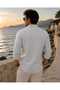 Fit Cut Cotton Linen, Breathable, Light Textured, Button-Up Collar, Men's Linen Shirt - 3