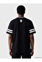 Xside Black V-Neck Printed Men's T-Shirt - 4