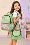 Green Tr4 3-Piece Primary School Bag Set Girls' Backpack + Foil-Lined Lunch Bag + - 2