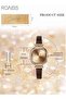 Women’s Quartz Watch Leather Strap Square Dial with Rhinestone Detailing Waterproof Elegant Analog Wristwatch Ideal Gift for Ladies - 7