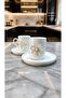 Golden Flower 2-Piece Porcelain Cup Set - 2