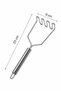 Practical 23 cm Wave Patterned Luxury Stainless Potato Masher |   Potato Masher Puree Maker - 2