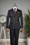 Double-Breasted Gold Enamel Suit Black with Gold Enamel - 2