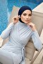 Swimming Cap with Neck Cover and Headphone Entry (Sea, Pool), B-94Sn, Navy Blue - 4