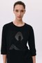 O-Neck Collar with Mesh Sleeves and Earrings for Girls, Three-Quarter Length with Stones - 3